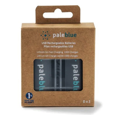 PALEBLUE USB-C Rechargeable D LITHIUM Battery 5000MAH PB-DCELL 2PC/SET